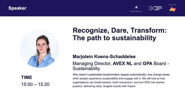 Recognise, Dare, Transform: The path to sustainability