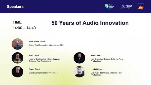 Live Events Stage: 50 Years of Audio Innovation